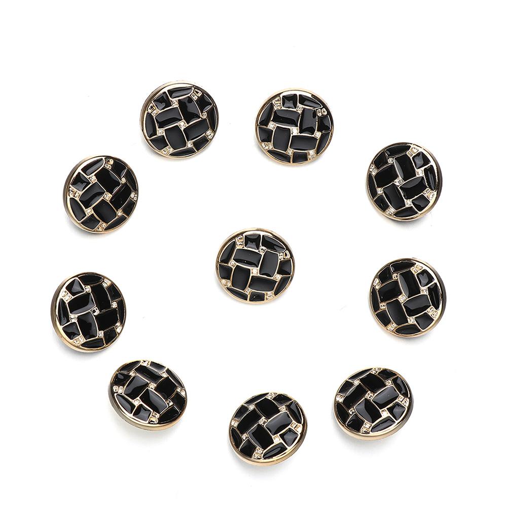 10Pcs Alloy Shiny Rhinestone Pearl Clothing Buttons DIY Clothing Sewing Button Needlework Handmade Accessories