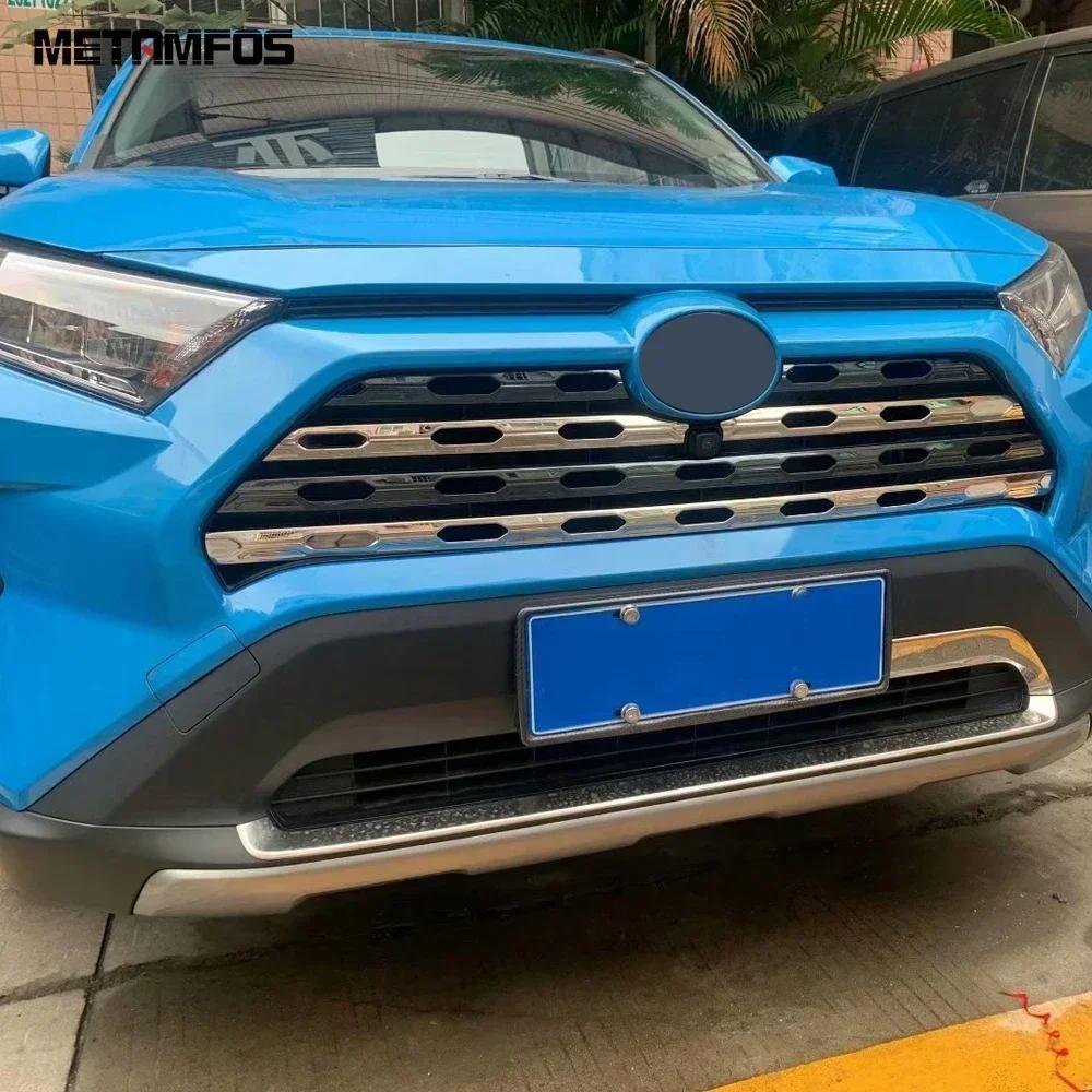 For Toyota Rav4 Rav 4 Limited/LE/XLE/Hybrid -2024 2025 Front Mesh Center Grille Racing Grill Molding Trim Car Accessories
