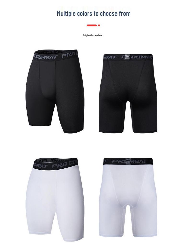 Men's American-Style Quick-Dry Basketball Compression Shorts - High Elasticity for Running, Fitness, and Track & Field Students