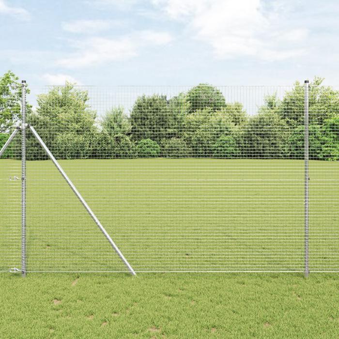 VidaXL Welded Wire Fence 1.5x50 M Galvanized Steel 42004976