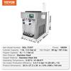 VEVOR Commercial Ice Cream Machine, 21 QT/H Yield, 1800W 3-Flavor Countertop Soft Serve Ice Cream Maker, 2 X 4L Hopper 2 X 1.8L Cylinder