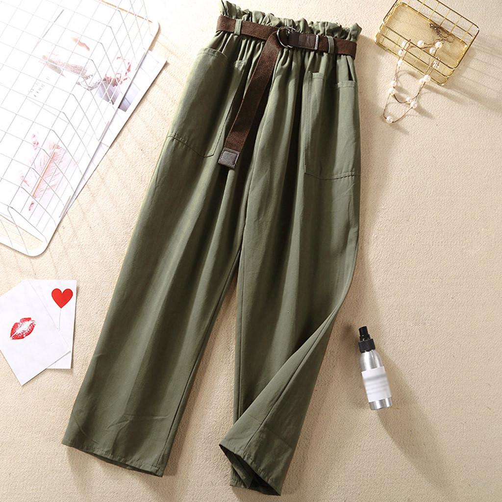 

Модные женские повседневные свободные широкие леггинсы с карманами и эластичной резинкой на талии, брюки