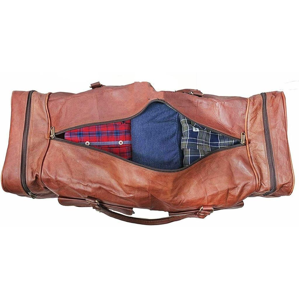 Reisetasche aus Leder, Wochenend-Übernachtungstasche für Herren, geeignet für Gepäcktaschen