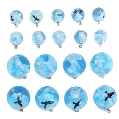 1pc/bag Resin Blue Pendant for DIY Bracelet Necklace Earrings Jewelry Accessories