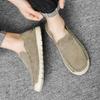 2025 New Summer One-pedal Lazy Doudou Shoes Foreign Trade Explosion Men's Hand-stitched Foot Casual Leather Shoes