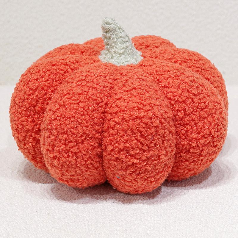 Coussin Peluche Citrouille Halloween Mignon Style Nordique - Ornement Décoratif pour Canapé de Salon
