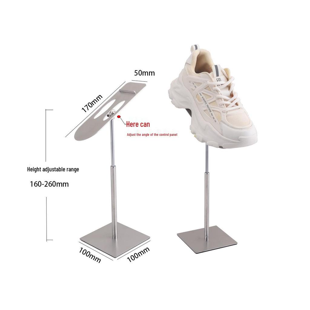 Adjustable Stainless Steel Handbag Display Stand with Gas Spring