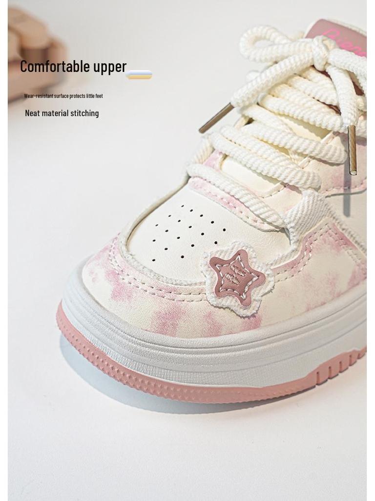 2025 Kids' Lightweight Sneakers: Spring/Autumn Thick Sole Running Shoes for Girls