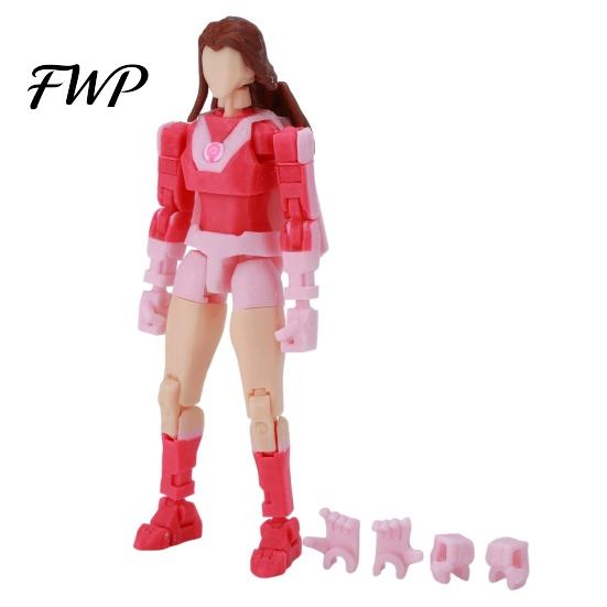 Collectible Posable Figure 3D Printed Action with Accessories Cartoon Character Model Movable Joints Decoration Gift for Animation Lovers Toy