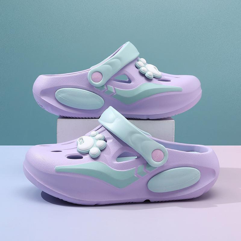 Colorful Girls Summer Clogs Lightweight Breathable Nonslip Outdoor Beach Footwear