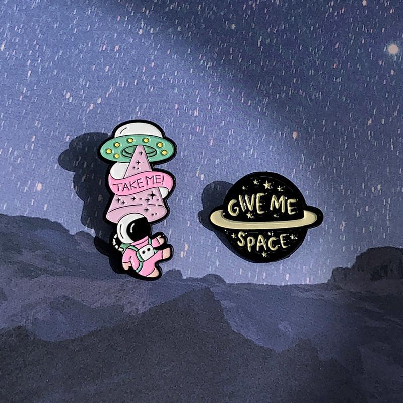 Character Whimsical Cartoon Astronaut Badge Delightful Brooch Everyone For