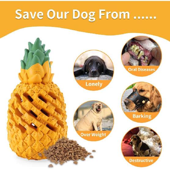 Pineapple Dog Toys for Large Dogs Puppy, Dog Chew Toys for Small Medium Dogs To Keep Them Busy, Interactive Dog Toys Tough Dog Puzzle Toys Treat