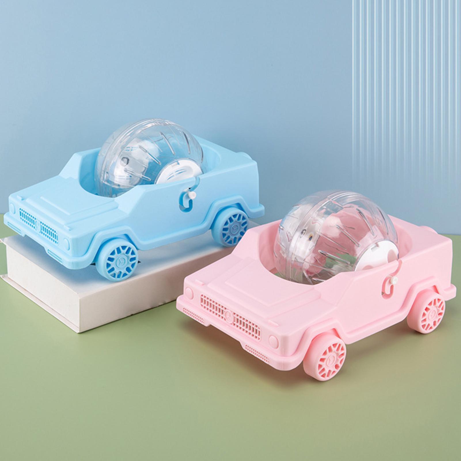 Hamster Wheel Car Shape Small Pet Exercise Toy Gerbil Running Toy for Home Stress Relief Dwarf Gerbil Hamster Chinchilla Cage