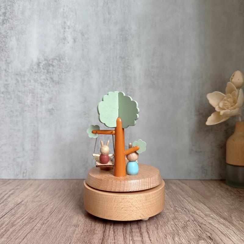 Elegant Wooden Music Box Castle Carousel Musical Box Birthday Christmas Gift for Girlfriend Boyfriend Music Box Present