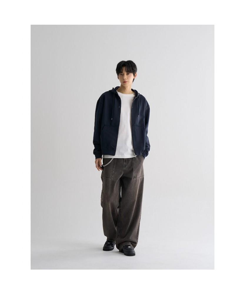 8seconds Color Block Stitch Detail Hoodie Full Zip Navy