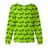 Women's Casual Fashion Long Sleeve Standing Collar Single Breasted Christmas Print Workwear Jacket Tops
