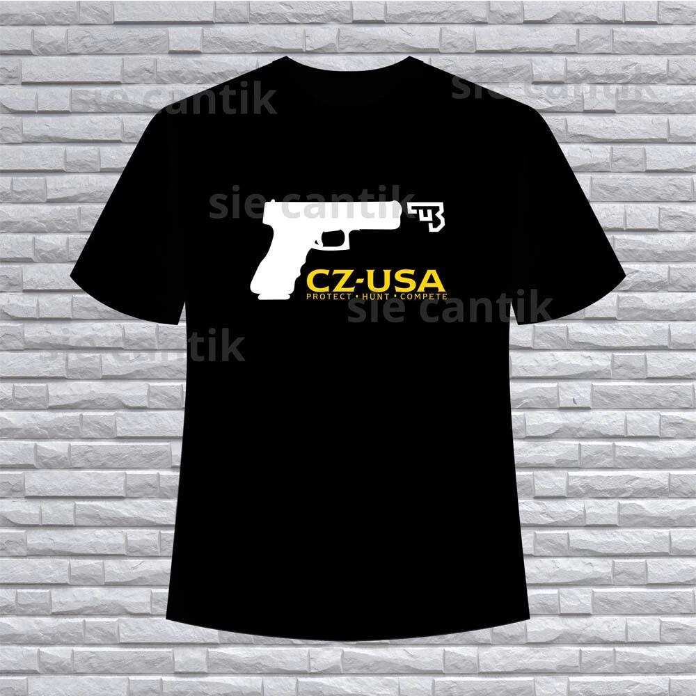 CZ-USA Guns Logo American T-Shirt Funny Size S to 5XL XXL