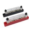 12V/48V Power Distribution Terminal Block with Cover Heat Shrink Tubing 10 Way Bus Bar Terminal Block