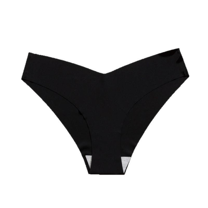European and American seamless ice silk women's pure cotton file Xiyin light and seamless breathable and comfortable thong