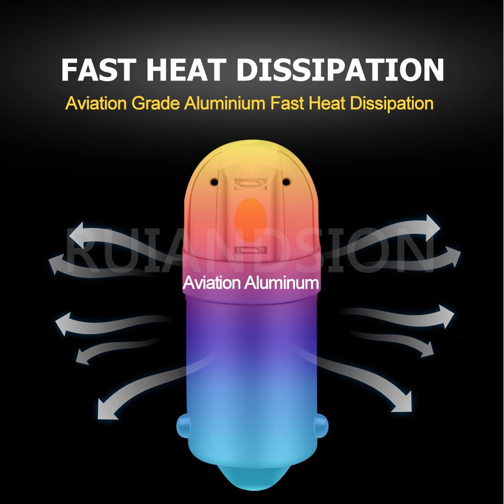 Ruiandsion BA9S LED Bulb BA9 1895 1891 53 57 Warm