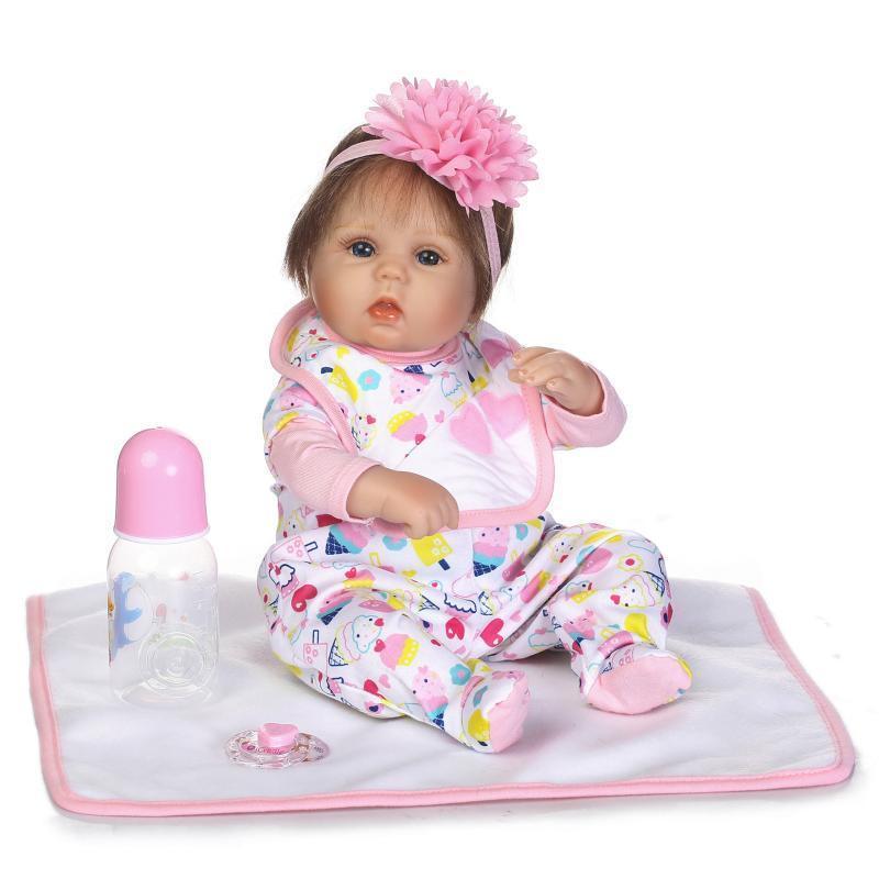 

Realistic Reborn Dolls Baby Girl 18 Inch Lifelike Silicone Vinyl Floppy Head