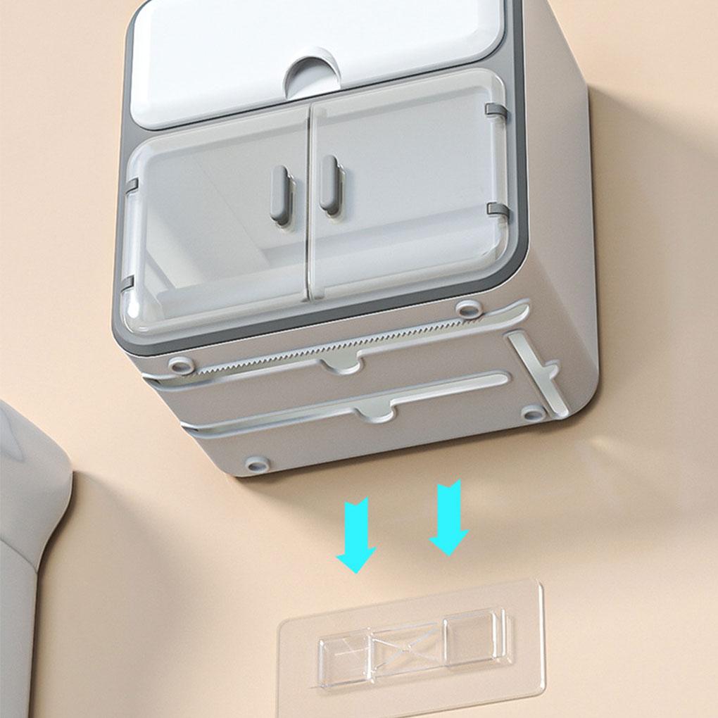 Cutie de depozitare transparentă pentru baie, capacitate portantă puternică, organizator de depozitare pentru baie