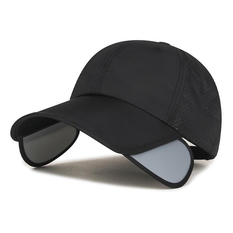 Spring Summer Outdoor Telescopic Sunscreen Quick-Drying Cap Perforated Breathable Sports Sunshade Baseball Cap