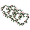 Elegant 2.4m Handmade Silk Rose Flower Ivy Vine Leaf Garland For Home Decoration