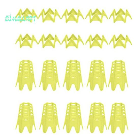 

20 шт. пластиковые футболки для гольфа — небьющиеся, высокая стабильность, низкое трение, компактный размер, инструмент для тренировок в помещении и на открытом воздухе жёлтый