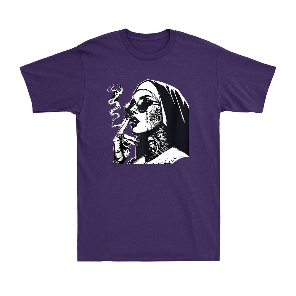 Unholy Nun Funny Horror Choked Up Unholy Nun Satan Baphomet Retro Unisexs TShirt