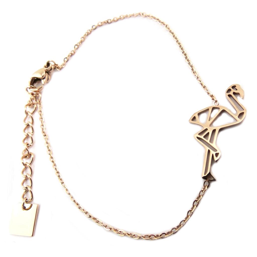 

Les Trésors De Lily [P7721] - Стальной браслет Flamingo из розового золота - 20x10 мм