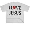 Vintage I Love Jesus Print Short Sleeve Tshirt Unisexswear Top Underwear Tshirt Cotton Polyesterunisexs Letter Print Round Neck Tee Perfect Giftunisex