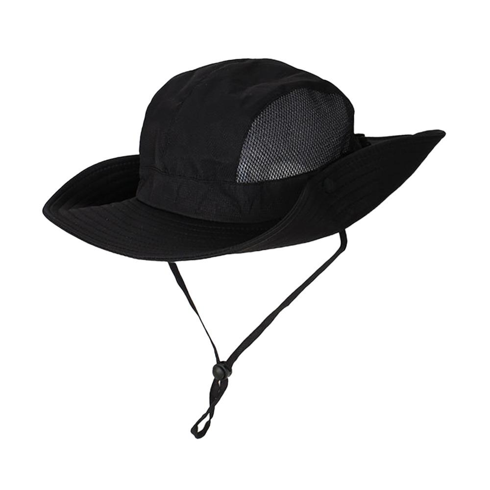 

Fashion Wide Brim Men s Fisherman Hat Quick-drying Sun Protection Sun Hat Waterproof Breathable Fishing Hats Outdoor чёрный