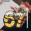 2D Flat Acrylic King Cake Style '67 Decoration, Indoor and Outdoor Decoration - No Battery/electricity Required, Free Day Decoration,