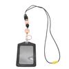 Retractable Silicone Beaded Lanyard with Transparent ID Holder Flesh Pink/Pink/Purple/Grey ID Badge Holder with Lanyard