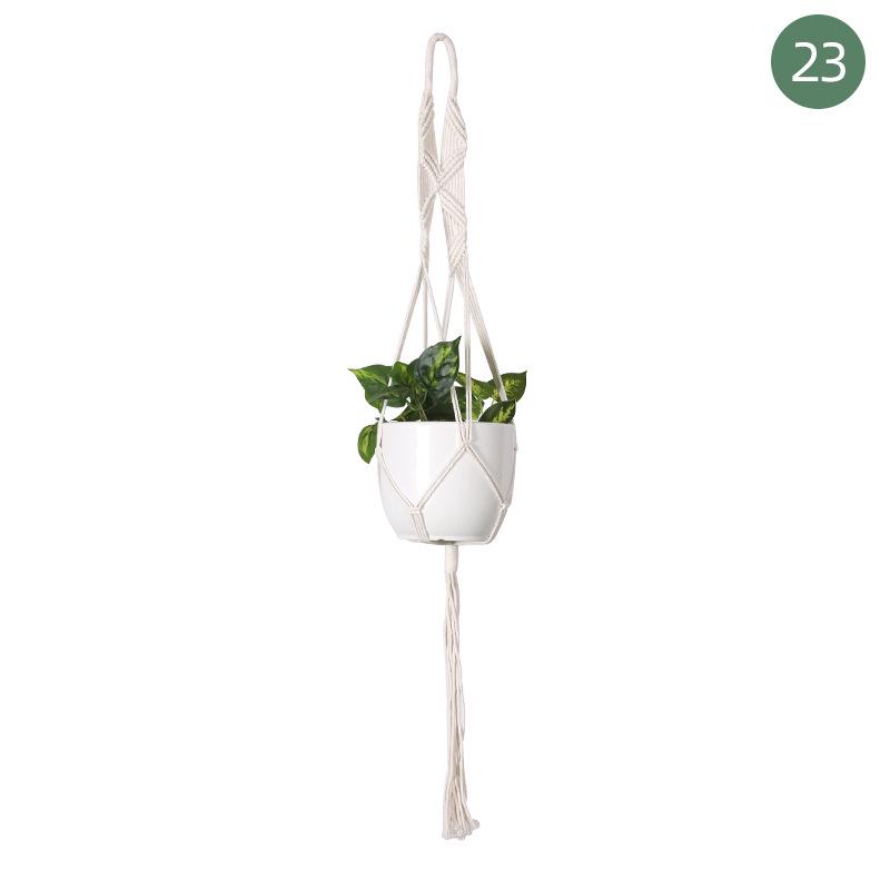 Creative Woven Cotton Plant Hanging Basket Set