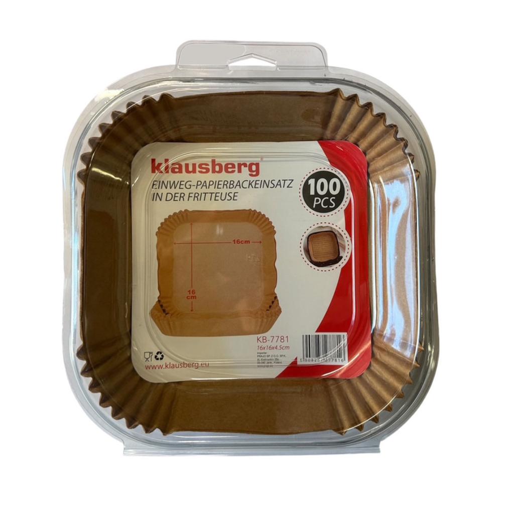 AIR FRYER PAPER LINERS 16x16cm 100pcs KLAUSBERG KB-7781