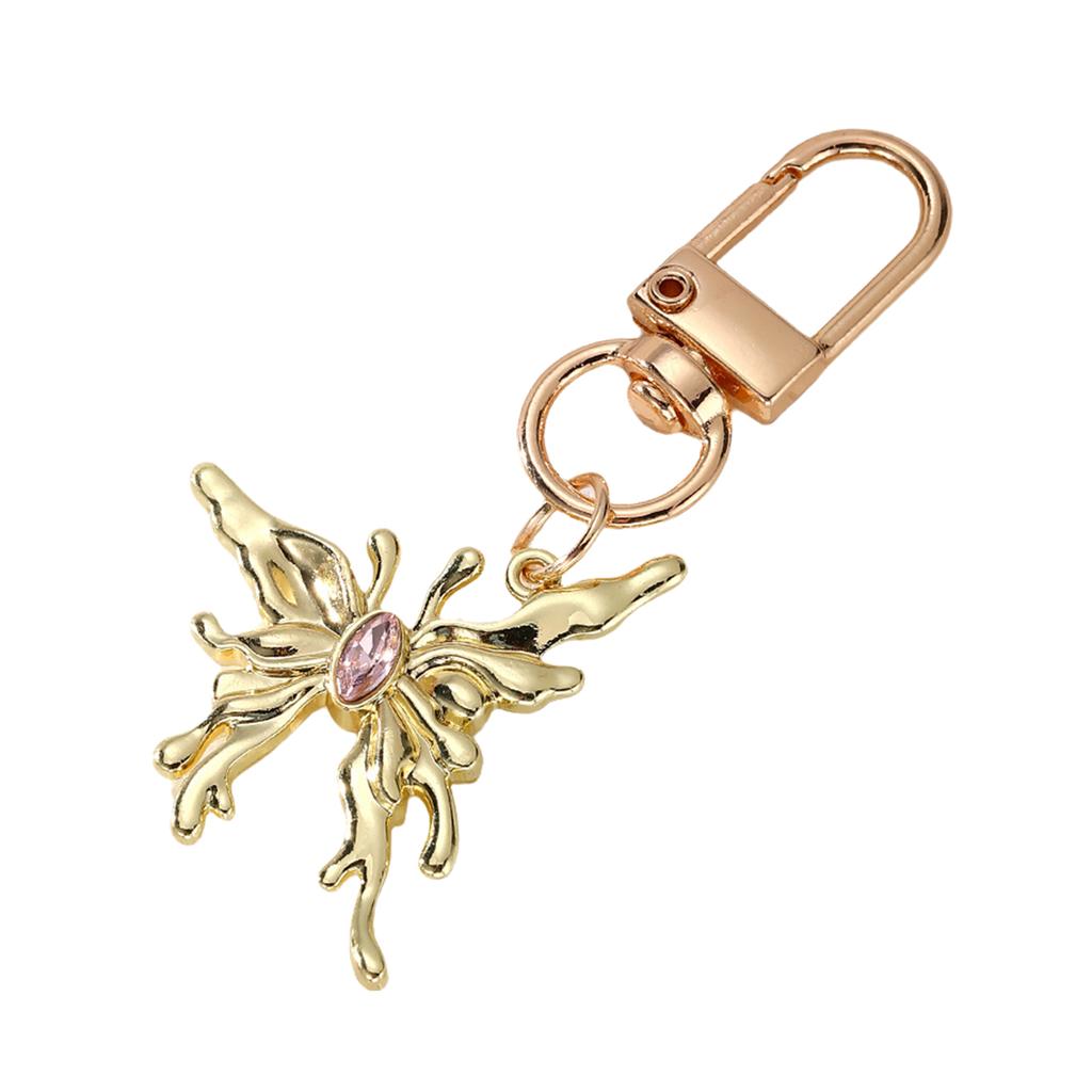 Elegant Resin Butterfly Keychain Alloy Key Holder Unique Keyring Bag Pendant Fashion Accessory for Women and Girls