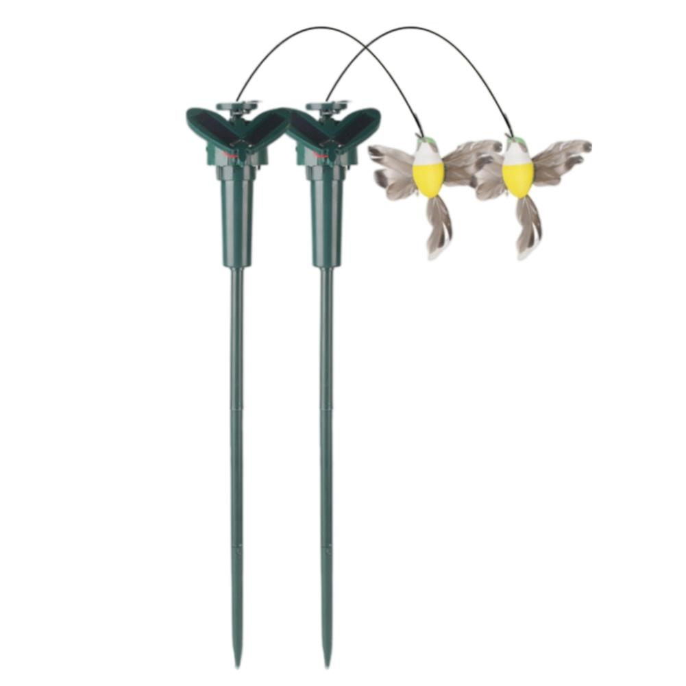 1-3PCS Solar Powered Flying Humming Bird Dancing Fluttering Butterflies Ornaments Waterproof Garden Yard Home Farmland Decor