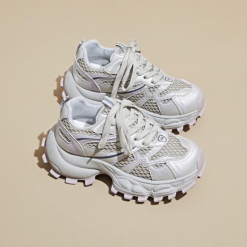 

Новые женские летние туфли для папы, студенческие спортивные кроссовки для бега, повседневные кроссовки из дышащей сетки 40