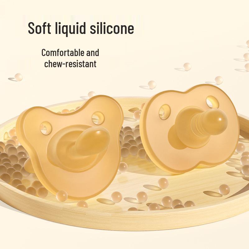 Super Soft Silicone Baby Pacifier: Dual-Use for Newborn Sleep, Anti-Flatulence, Day & Night Comfort (0-24 Months)