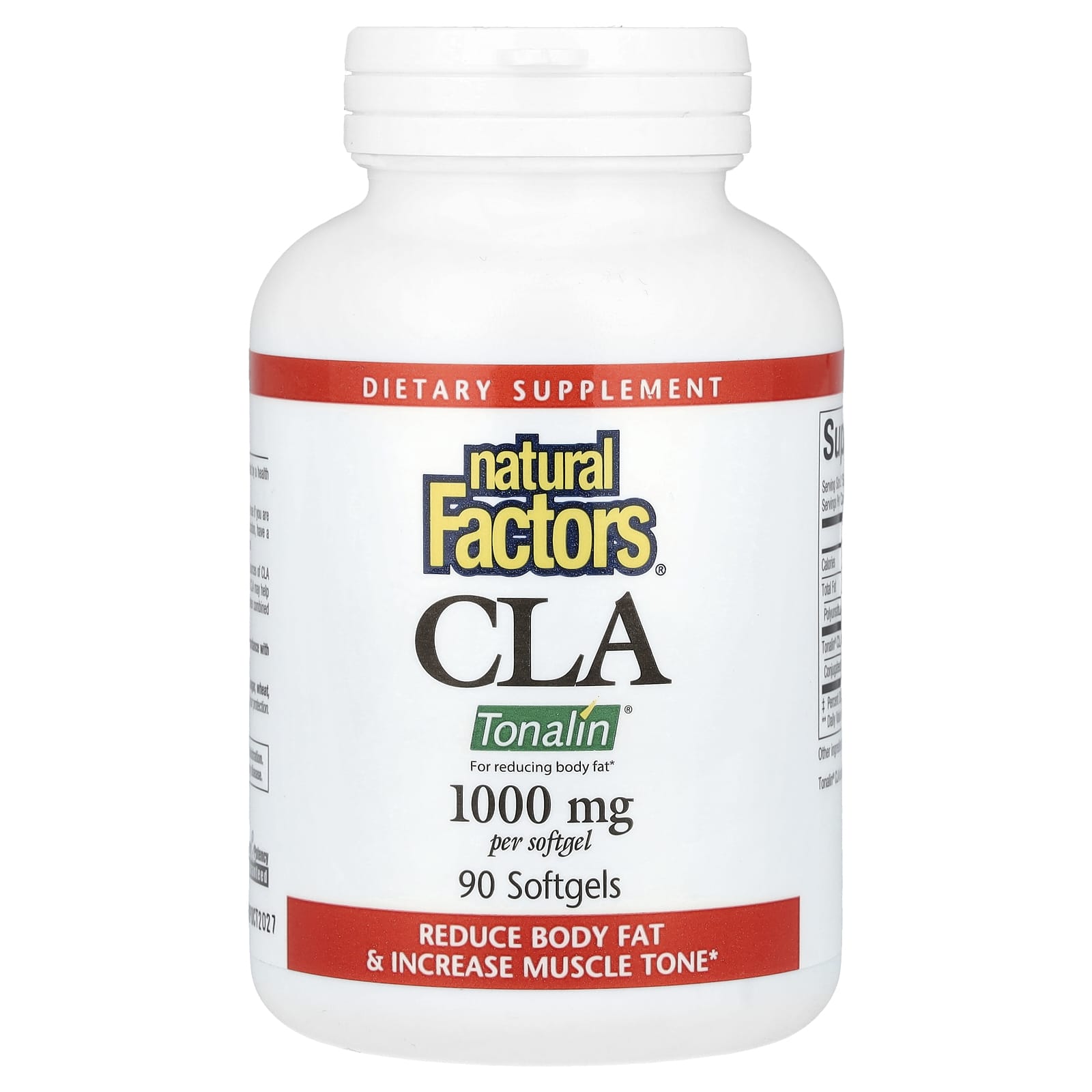 

Natural Factors, CLA, 2000 мг, 90 м яких капсул (1000 мг на капсулу)