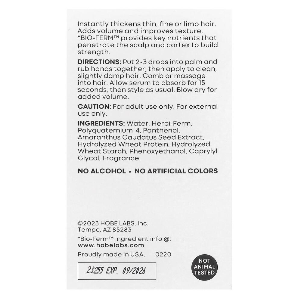Hobe Labs, Energizer, Haarverdickendes Serum, 2 Fl Oz (59 Ml)