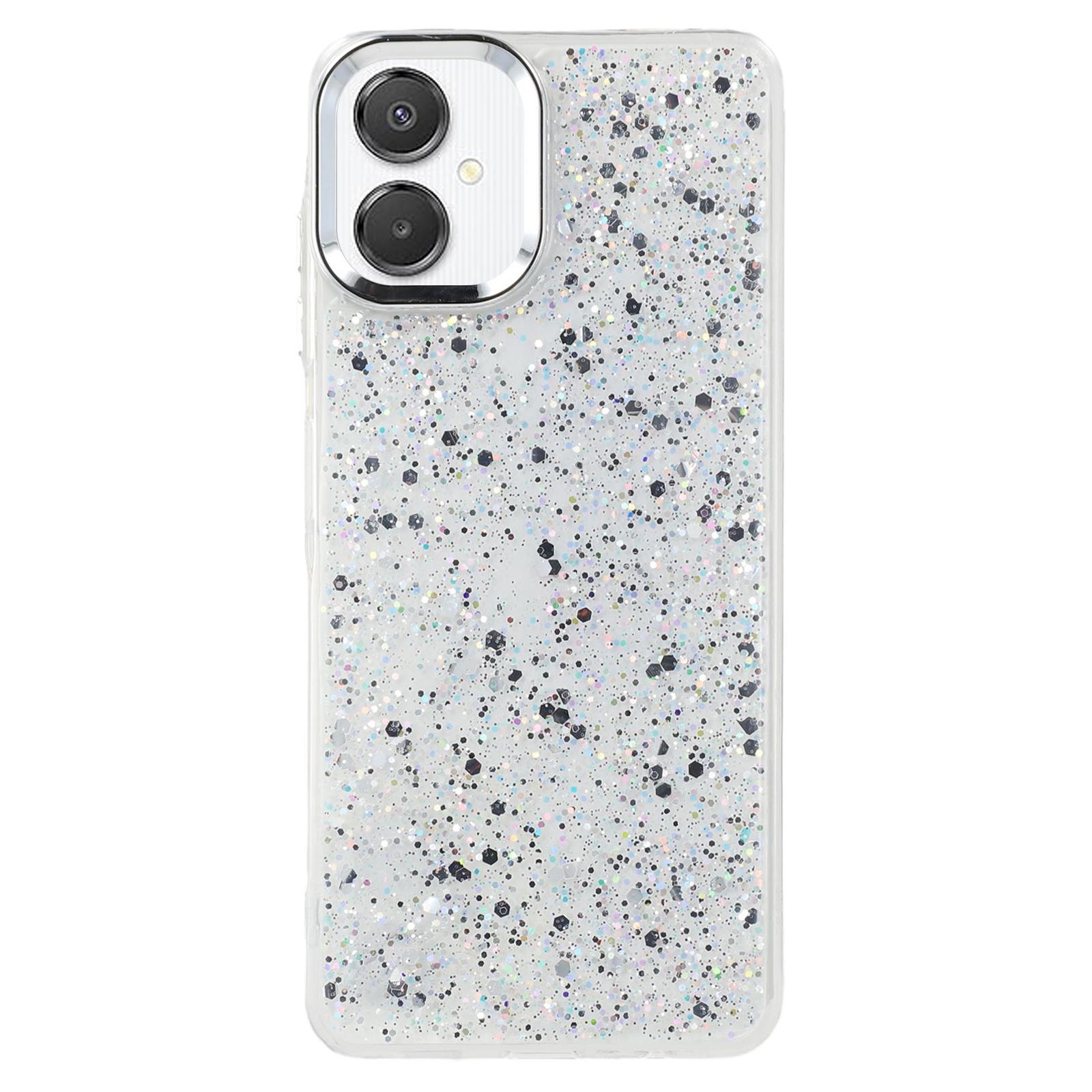 

For Samsung Galaxy A06 5G Case Epoxy Design Electroplating Soft TPU Phone Back Cover Large Lens Cutout Type A