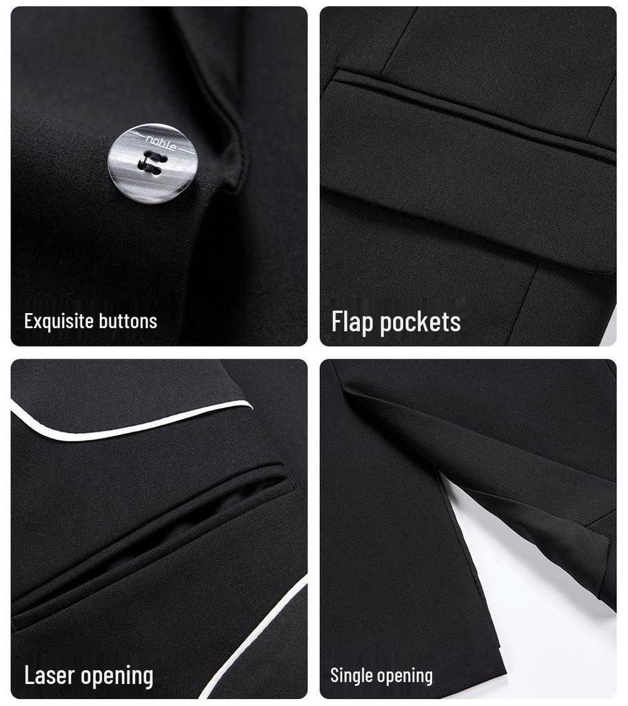 Douyin Bestseller Men's Notched Lapel Business Casual Three-Piece Suit Set