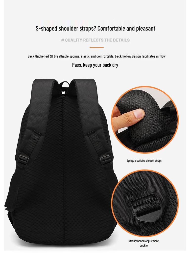 Men's Casual Large-Capacity Computer Backpack - Stylish Schoolbag