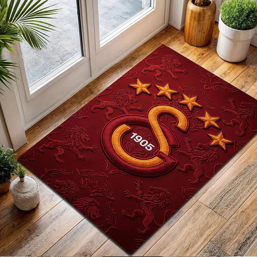 Galatasaray Emblem 1905 Patterned carpet, non slip mat suitable for living room and bedroom sofas