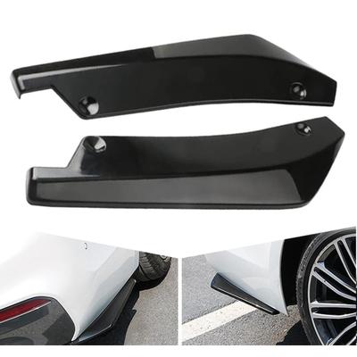TRD For 2PC Rear Bumper Lip Wrap Angle Diffuser Splitter Canard Spoiler Protector For VW Golf Mk8 MK7 MK7.5 MK6 MK5 GTI GTD GTE