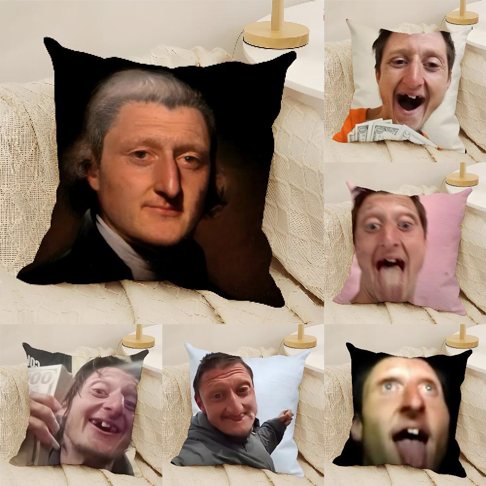 Funny Meme Music D-Daniel Larson 2 Pillow Case Natural Linen Double-Sided Printing Sofa Home Decor Cushion Cover