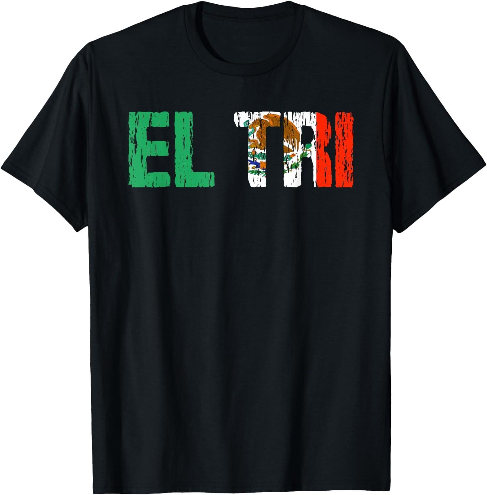 El Tri Mexico Soccer Fan Futbol Distressed Flag Gift T-Shirt XXL